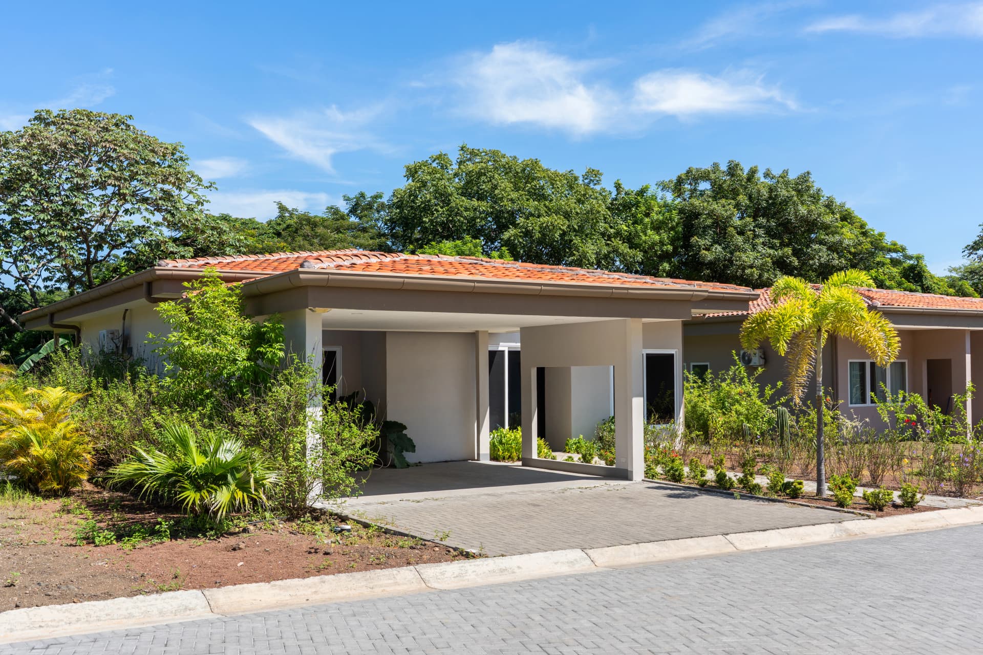 Modern house with terracotta roof