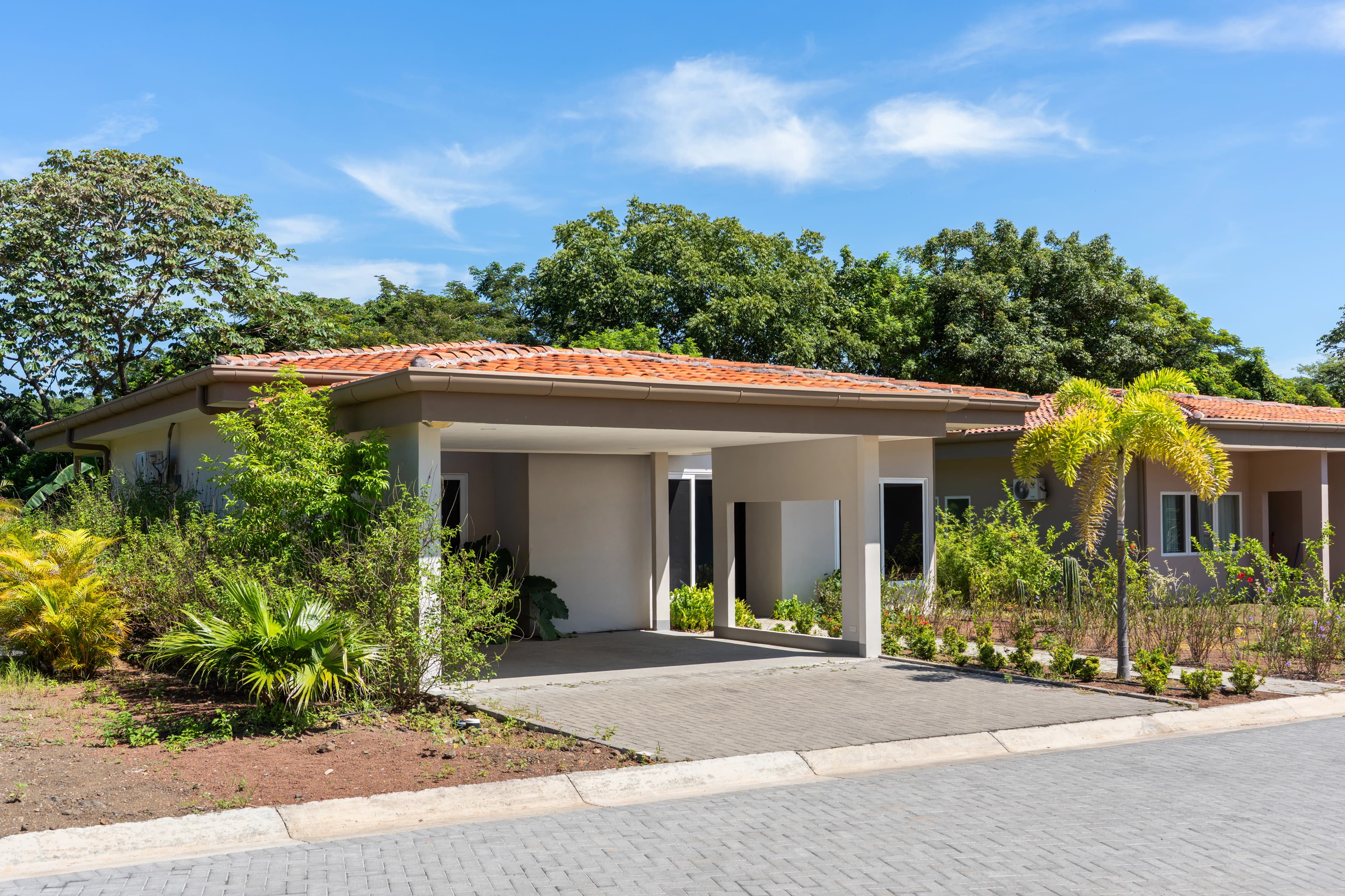 Modern house with terracotta roof